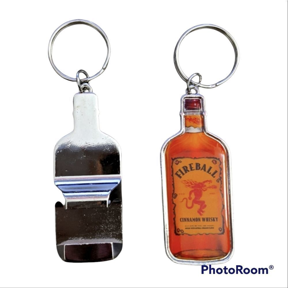Fireball Cinnamon Whiskey Bottle Opener Keychain